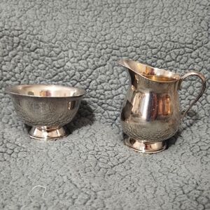 Vintage Fisher Silverplate Creamer And Open Sugar K105